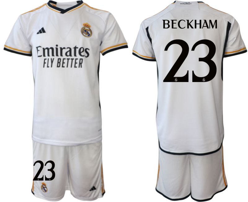 Men 2023-2024 Club Real Madrid home white 23 Soccer Jersey